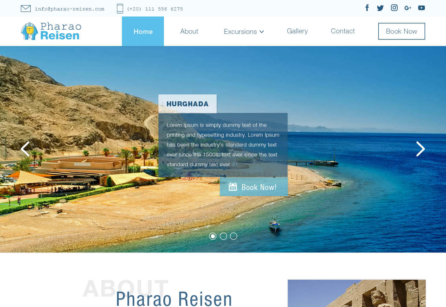 Pharao Reisen for Tourism and Excursions